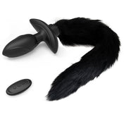 Vibrating Tail Anal Plug-Black