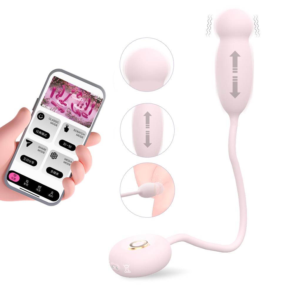 Telescopic Egg Vibrator-Pink