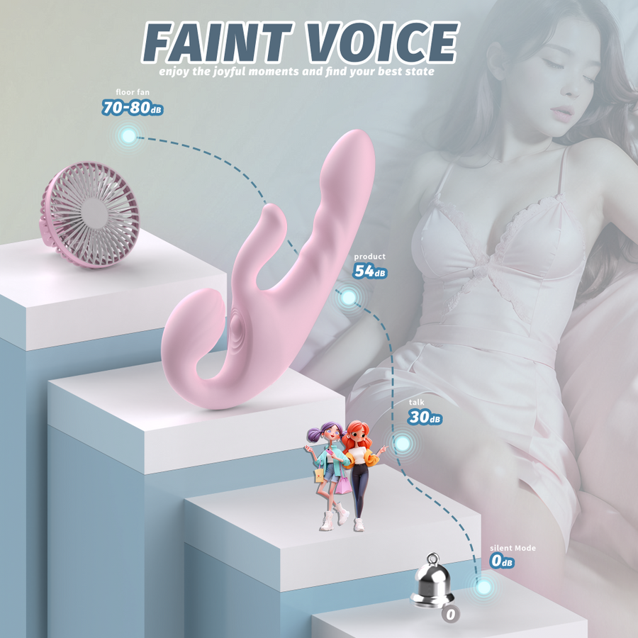 Lesbian Couples Vibrator-Pink