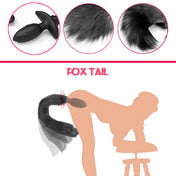 Vibrating Tail Anal Plug-Black