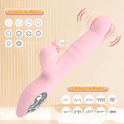 Thrusting and Sucking Rabbit Vibrator-Pinck