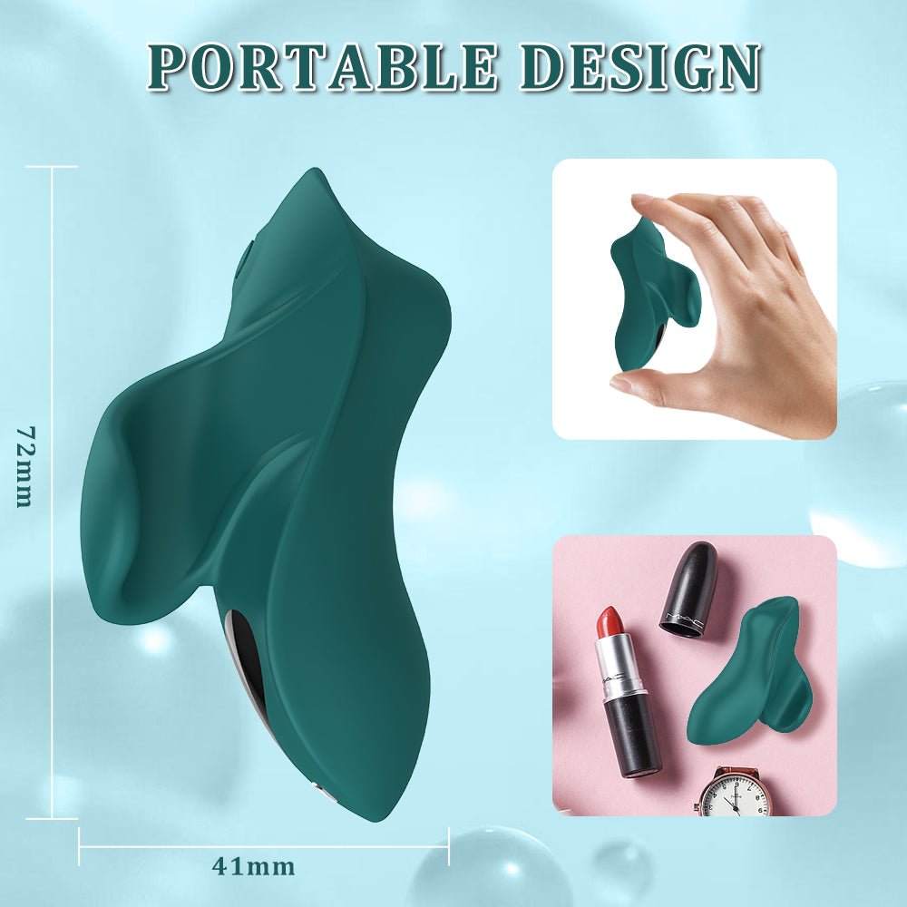Remote Control Panty Leaf Vibrator-Green