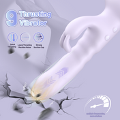 Suction Cup Thruster Rabbit Vibrator-Purple