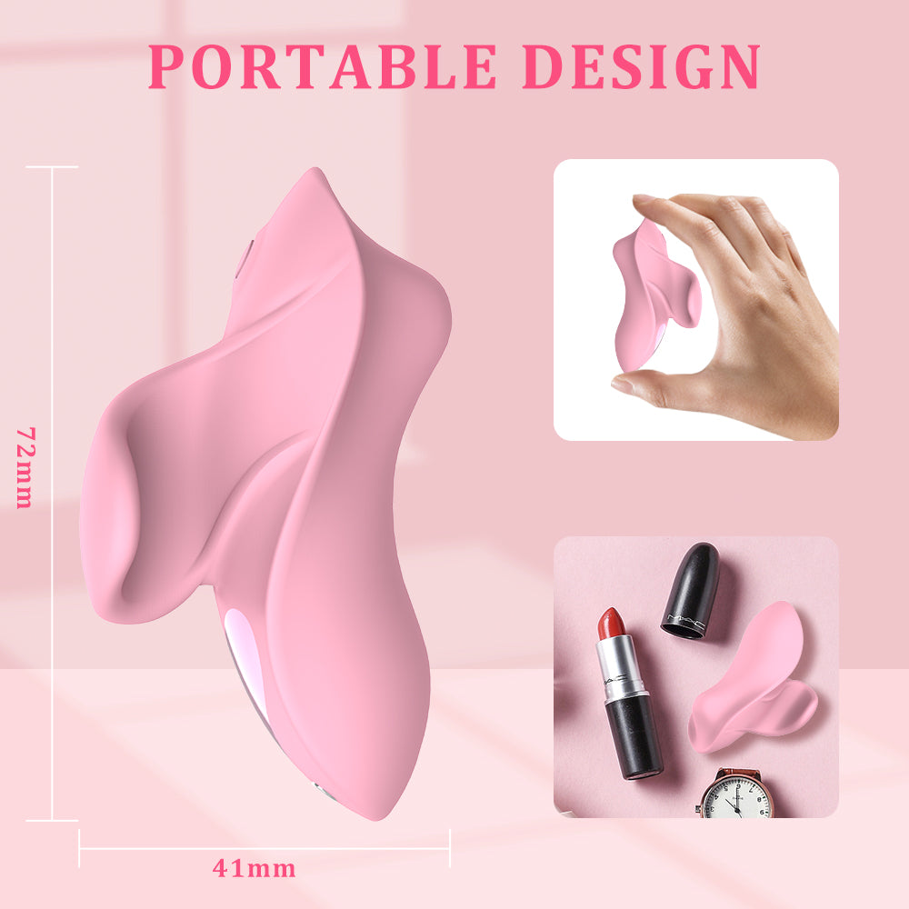 Remote Control Panty Leaf Vibrator-Pink