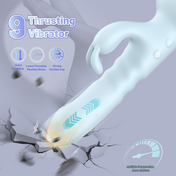 Suction Cup Thruster Rabbit Vibrator-Blue