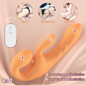 Lesbian Couples Vibrator-Orange