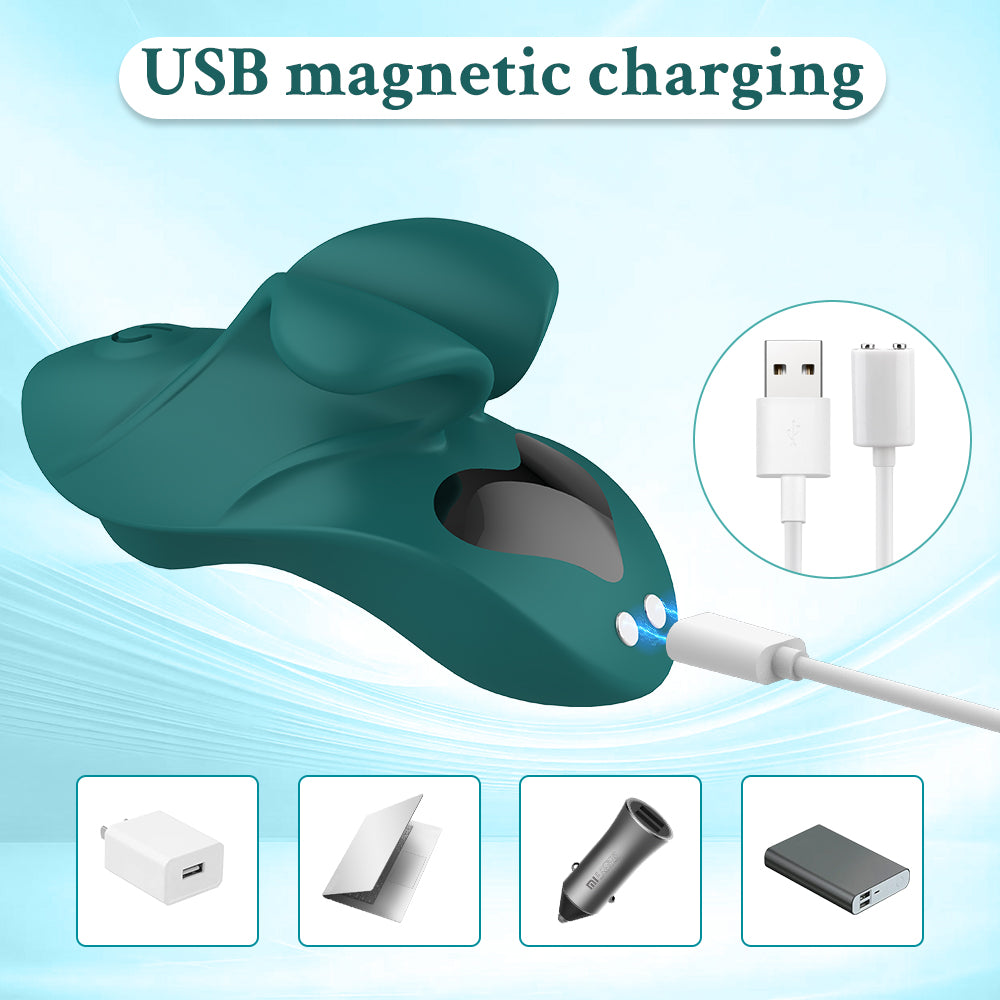 Remote Control Panty Leaf Vibrator-Green