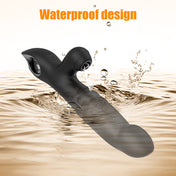 Thrusting and Sucking Rabbit Vibrator-Black