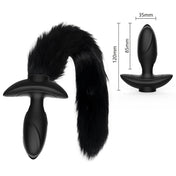Vibrating Tail Anal Plug-Black