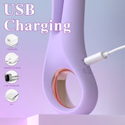 Dual Stimulation Ring Vibrator-Purple