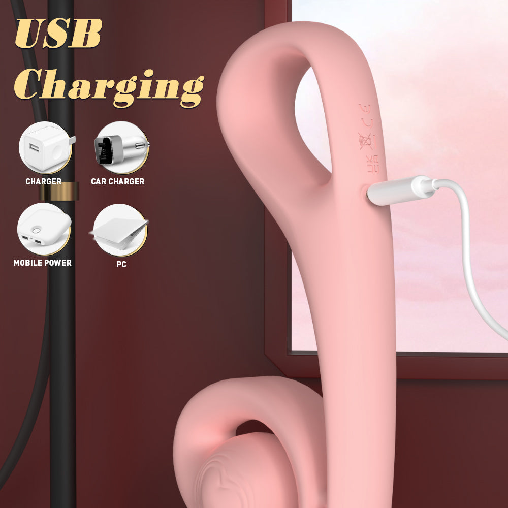 Heart Touch Rabbit Vibrator-Pink