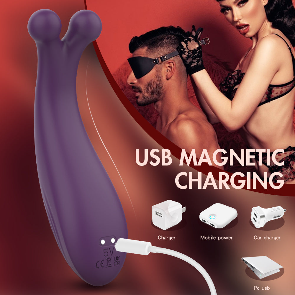 Dual Pulse Wand Massager-Purple