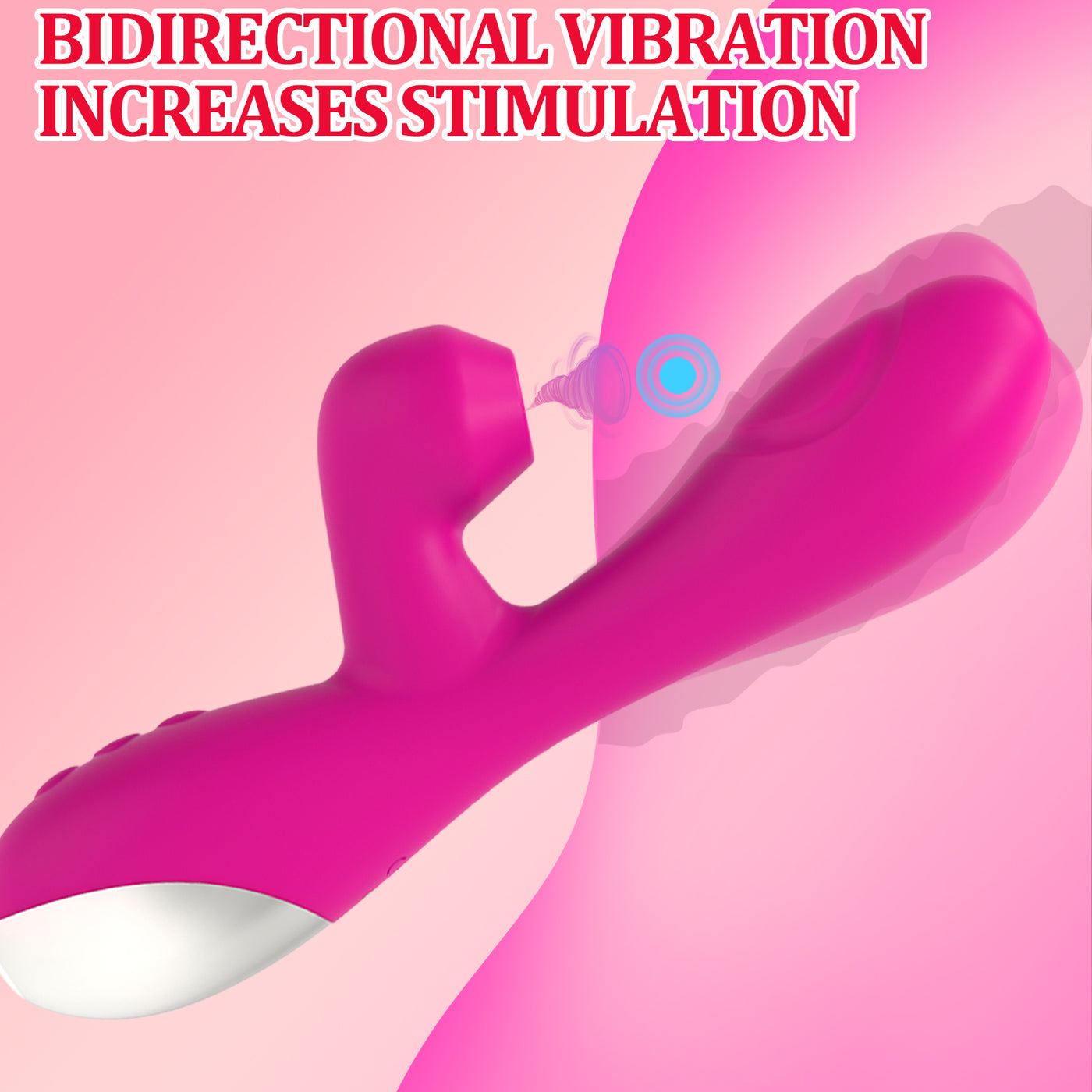 Triple Pleasure Suction Vibrator-Pink