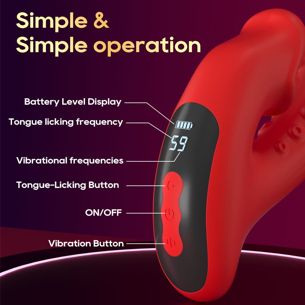 Licking Sucking 2-in-1 Vibrator