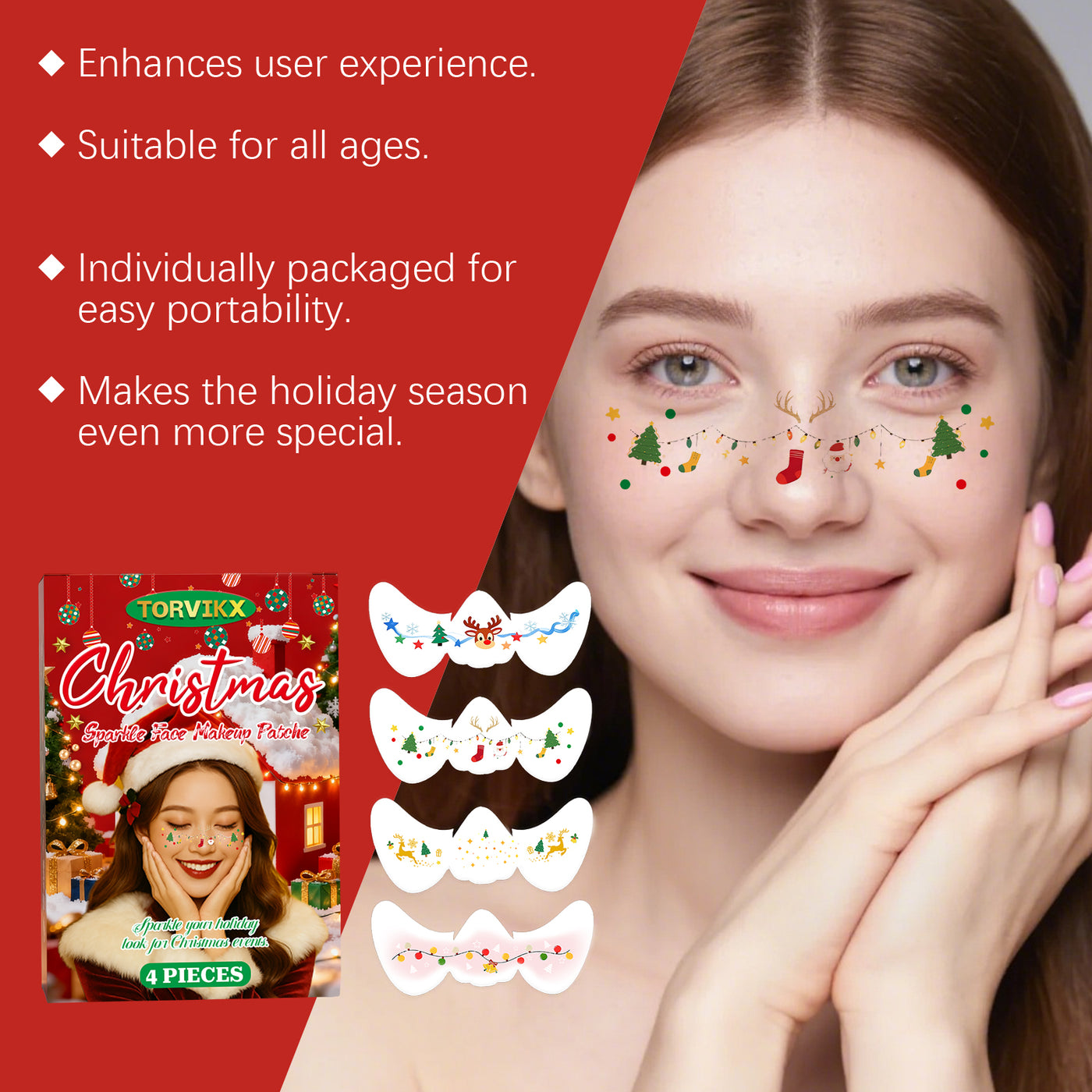 Christmas Shimmer Face Gems