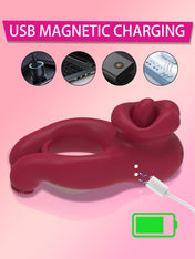 Dual Pleasure Couples Tongue-Licking Ring