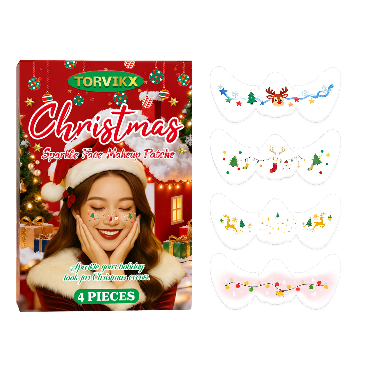 Christmas Shimmer Face Gems