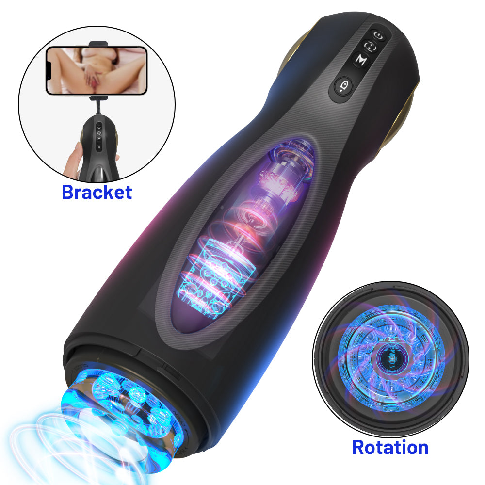 RoboStroker Telescopic Masturbator-Black
