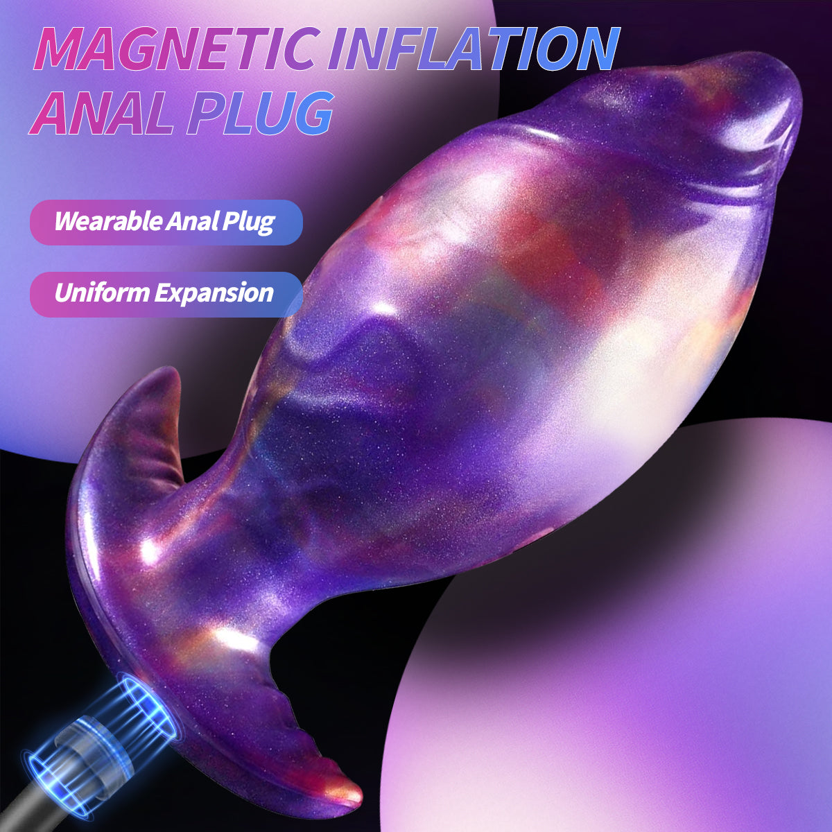 Magnetic Inflatable Butt Plug
