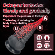 Octopus Tentacle Dildo - Black Red