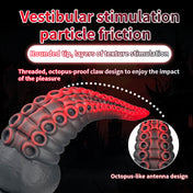 Octopus Tentacle Dildo - Black Red