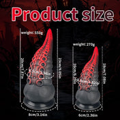 Octopus Tentacle Dildo - Black Red