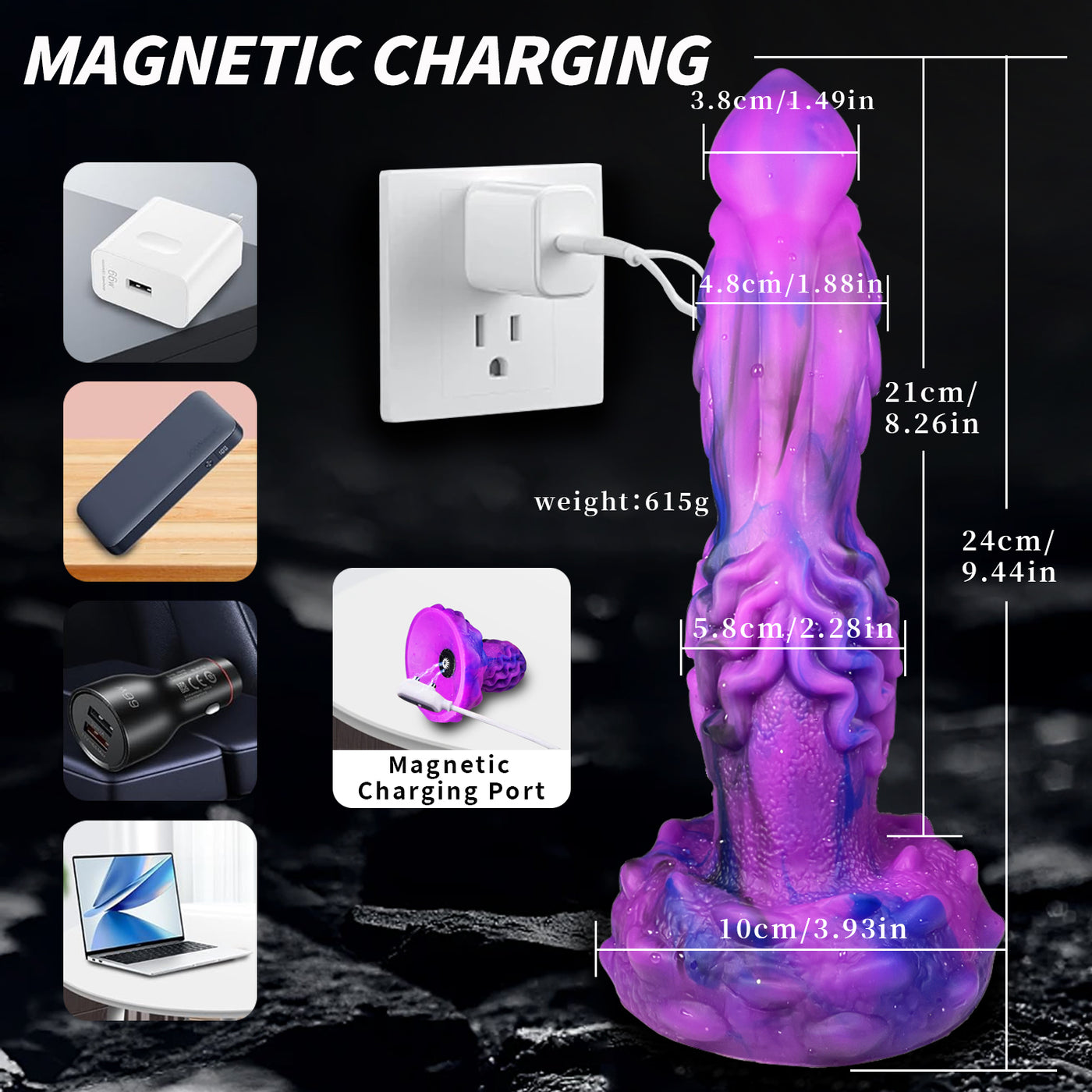 MonsterHead Telescoping Dildo