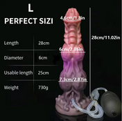 Alien Canine Ejecting Dildo-Black