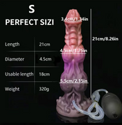 Alien Canine Ejecting Dildo-Black