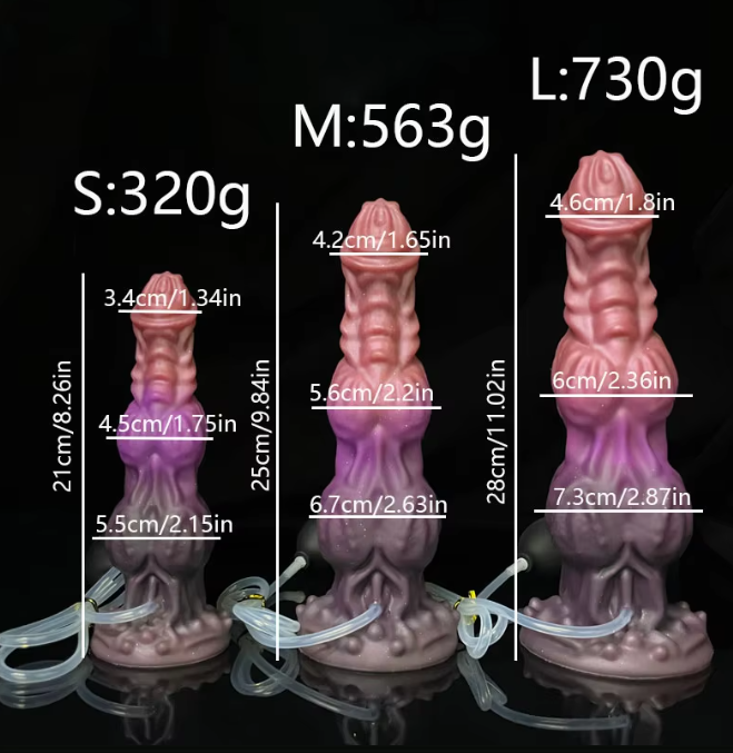 Alien Canine Ejecting Dildo-Black