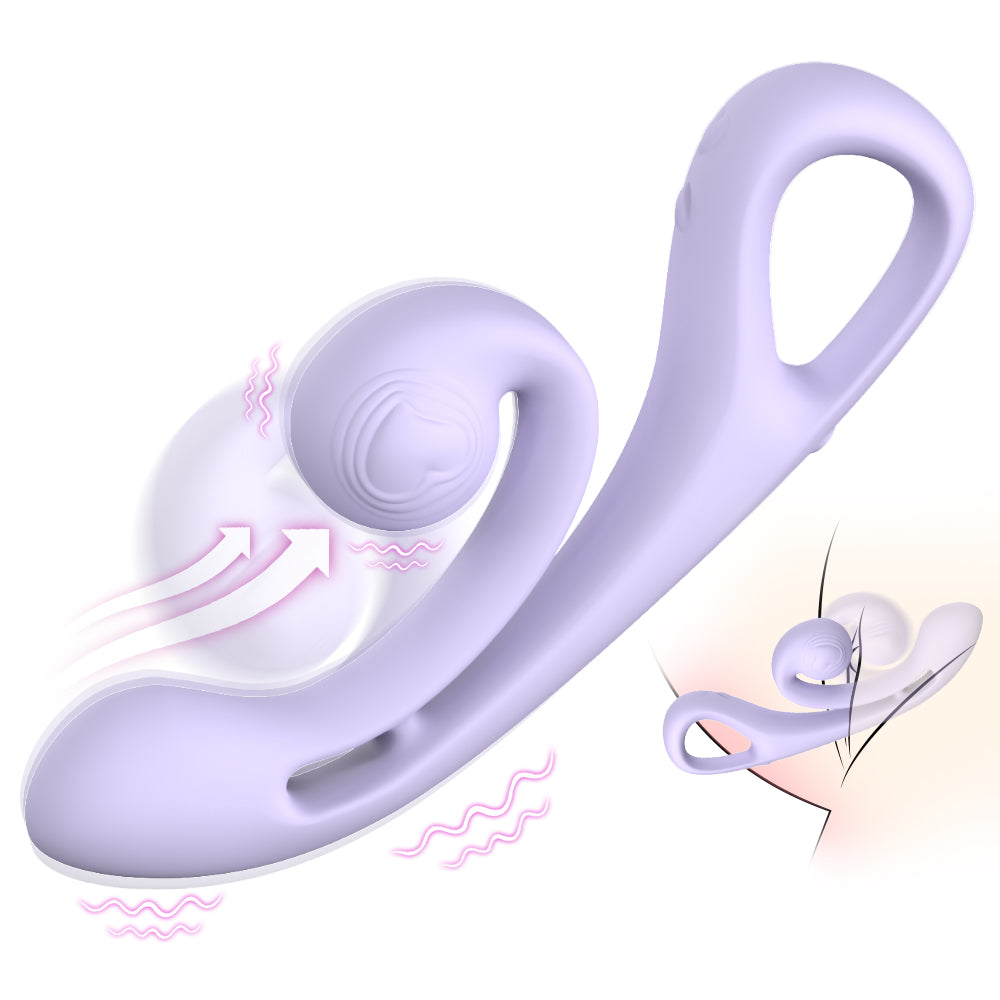Heart Touch Rabbit Vibrator-Purple