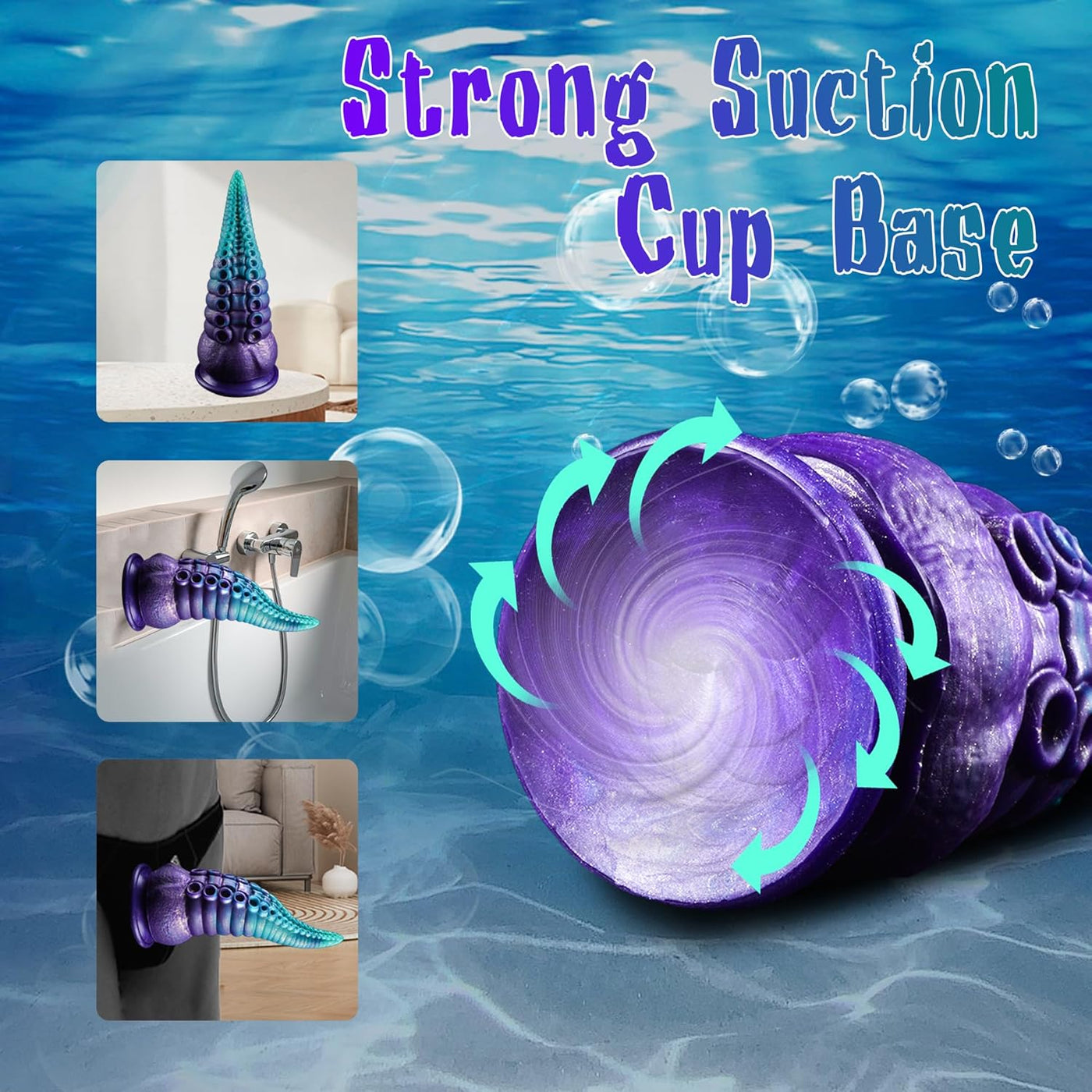 Octopus Tentacle Dildo -Purple Green