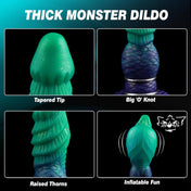 Midnight Green Dragon Dildo