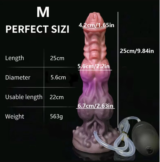 Alien Canine Ejecting Dildo-Black
