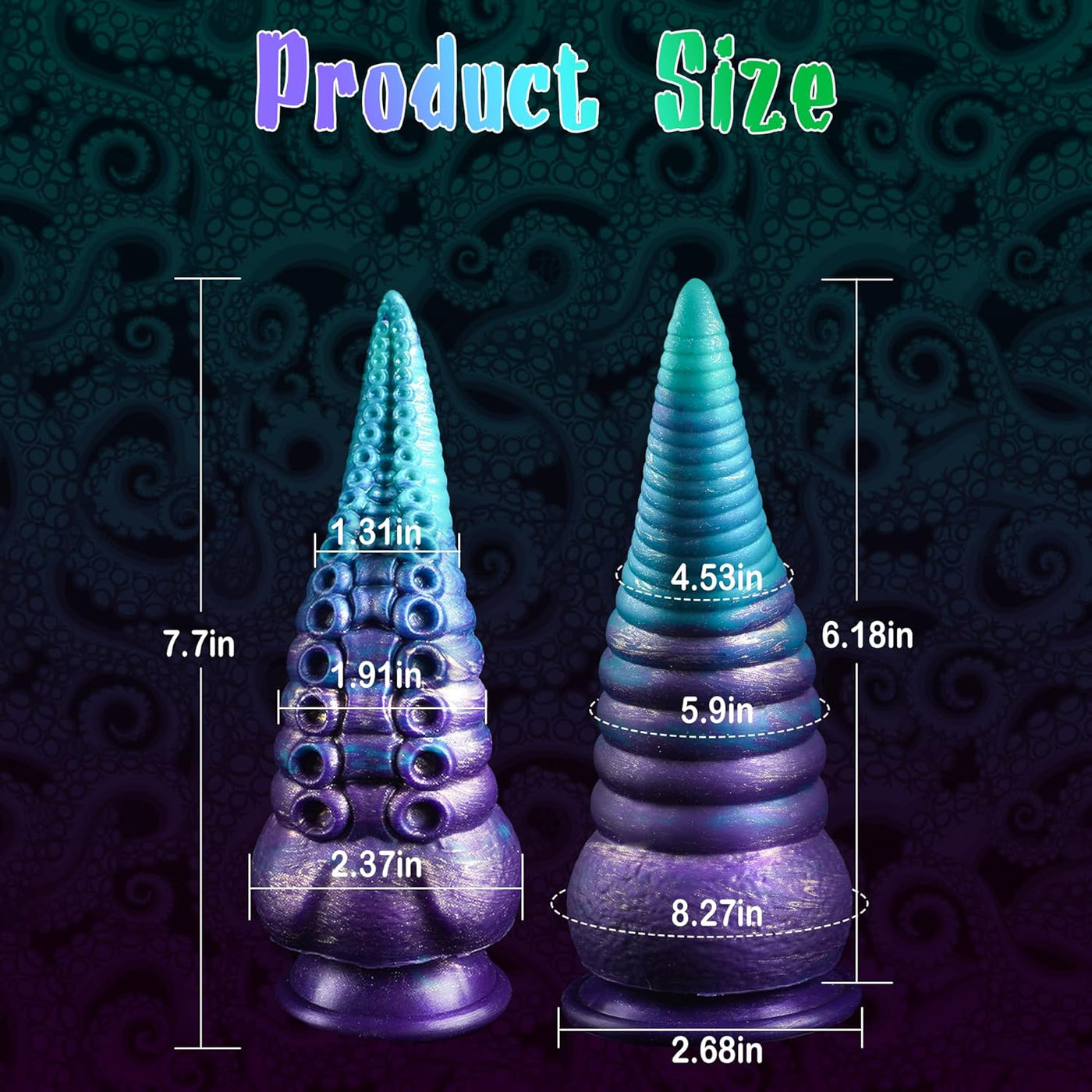 Octopus Tentacle Dildo -Purple Green