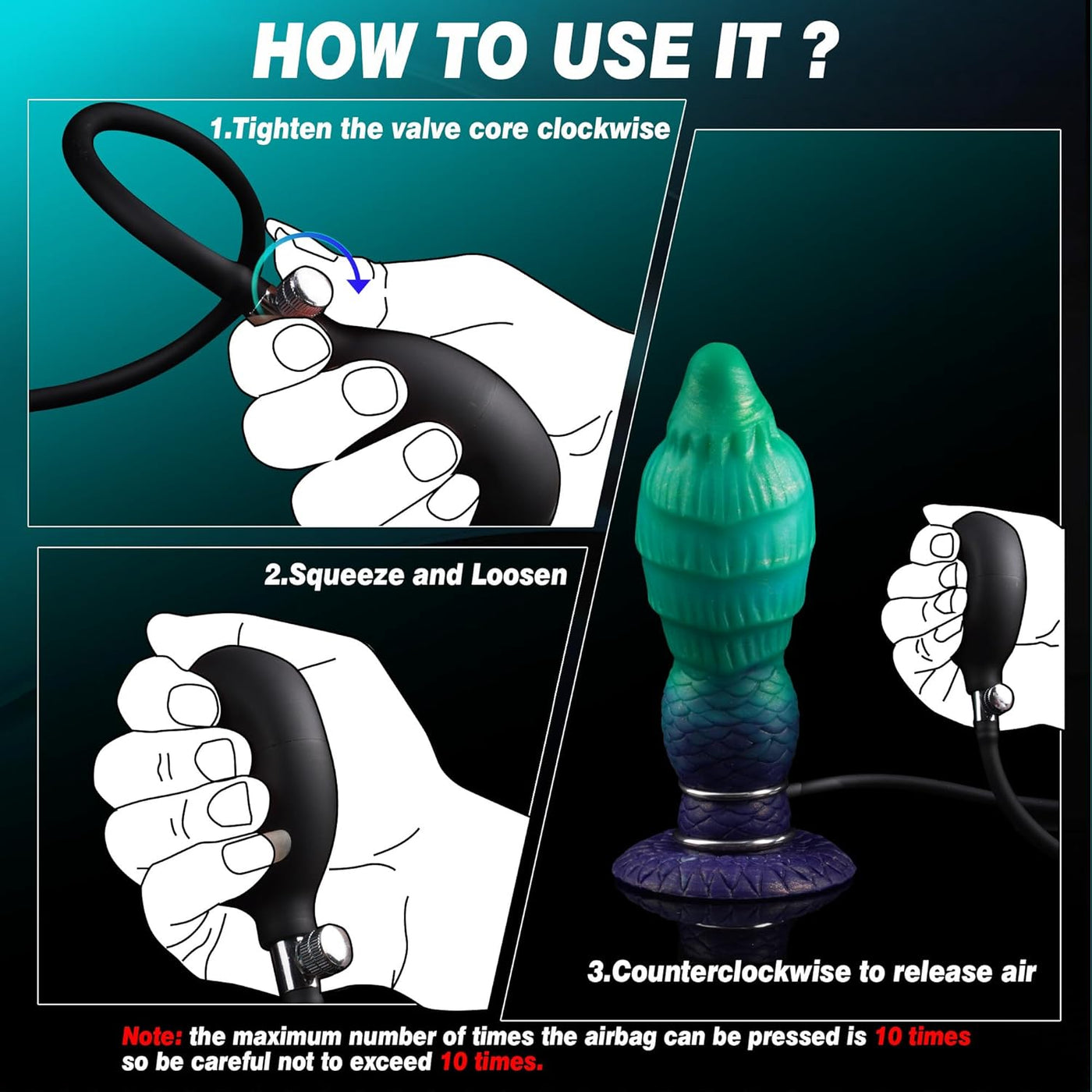 Midnight Green Dragon Dildo