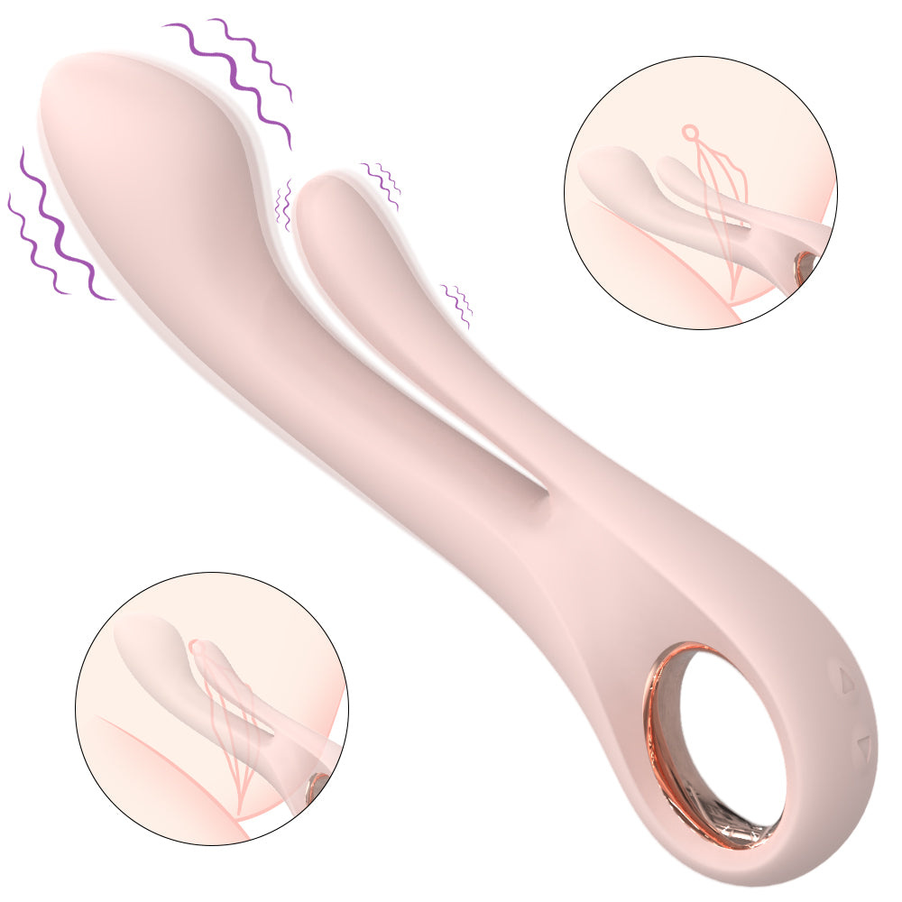Dual Stimulation Ring Vibrator-Pink