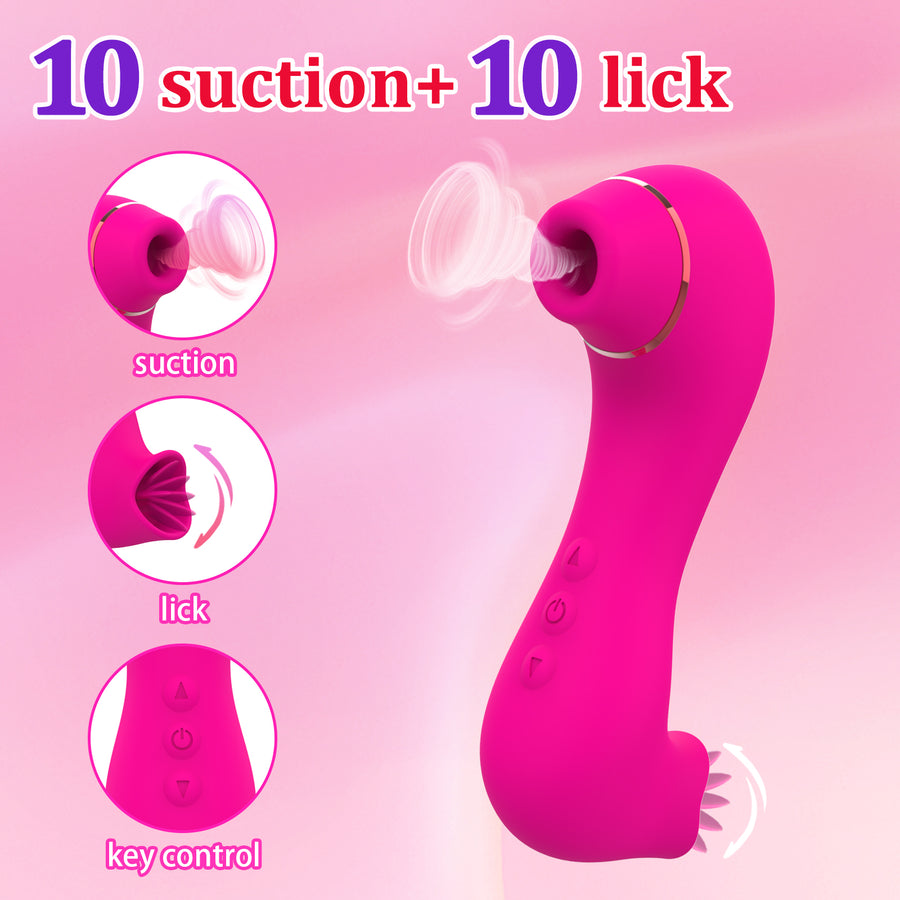 Dual Stimulation Clitoral Sucker-Red
