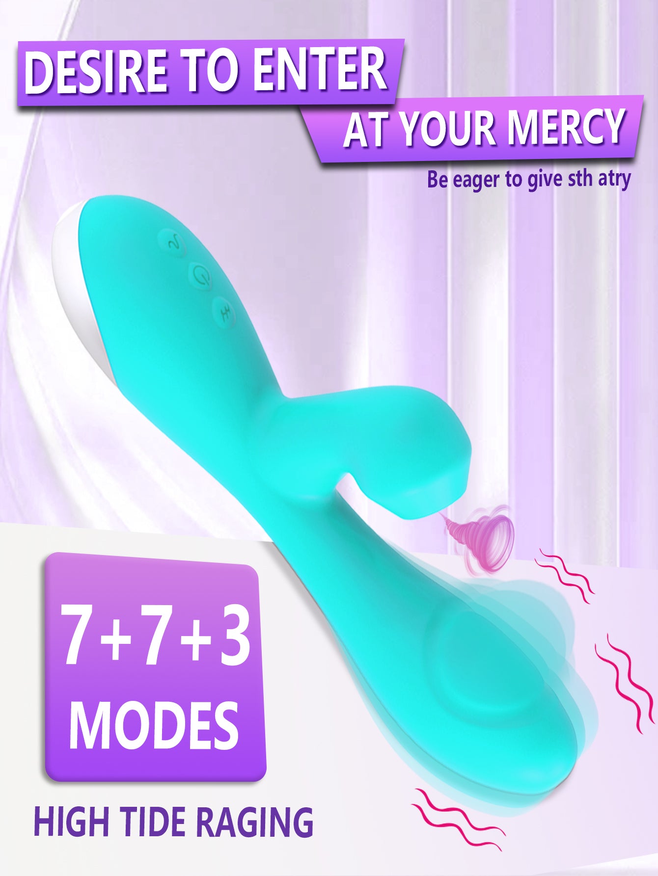 Triple Pleasure Suction Vibrator-Blue
