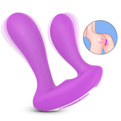 Heart-Rabbit Dual Wearable Vibrator-Purple