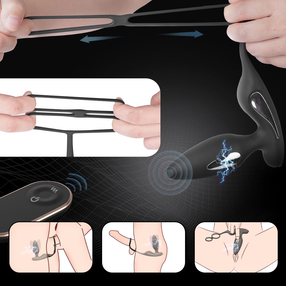 Electro Shock Prostate Plug-Black