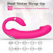 C-shaped Dual-Stimulation Vibrator-Red