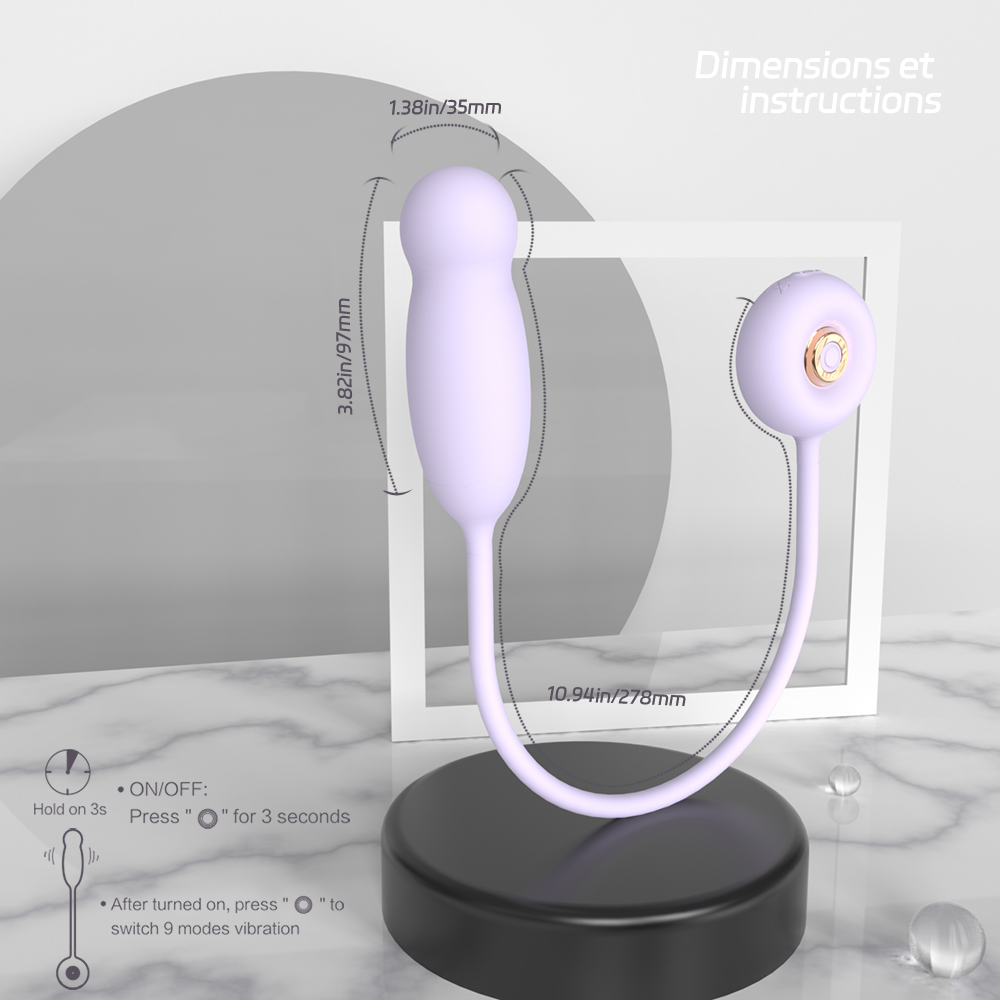 Telescopic Egg Vibrator-Purple