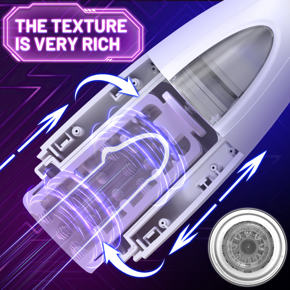 RoboStroker Telescopic Masturbator-White