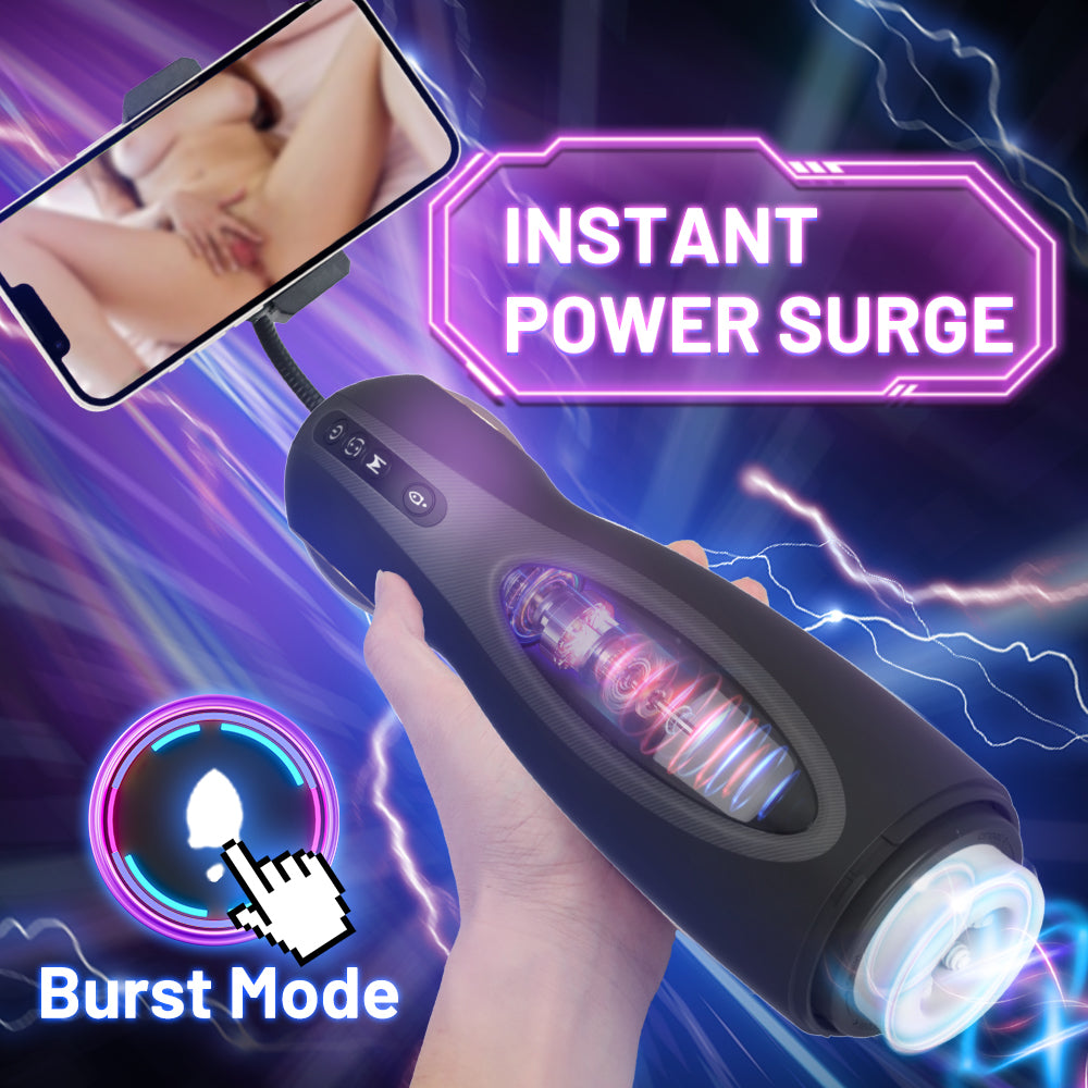 RoboStroker Telescopic Masturbator-Black