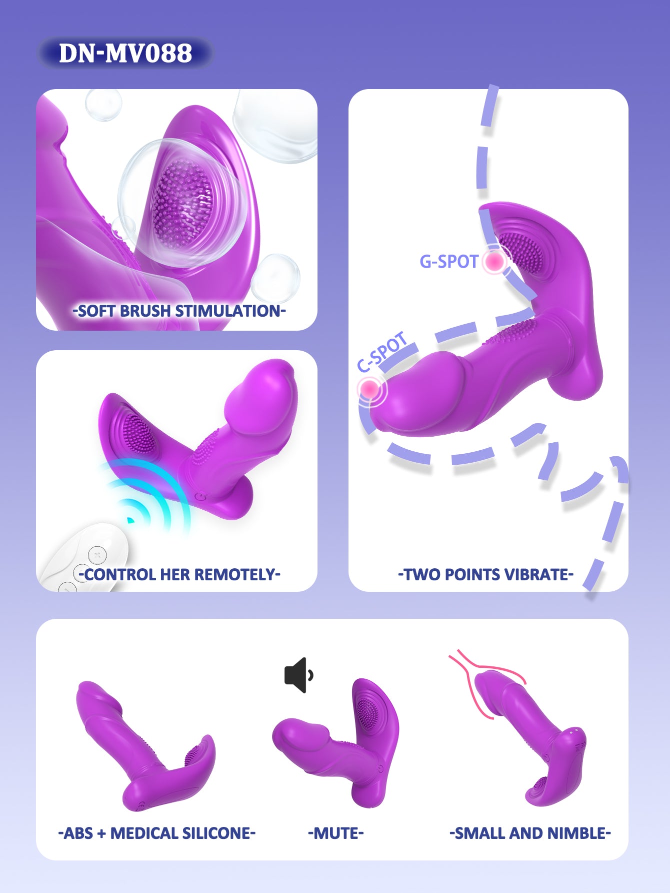 Wave Rotate Wearable Vibrator-Purple
