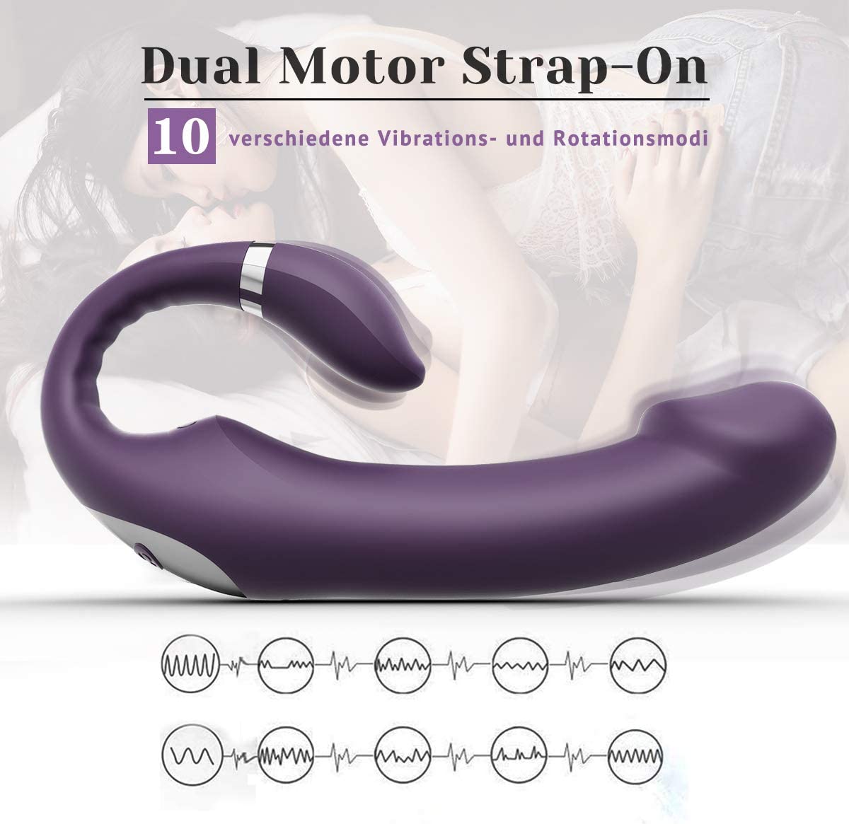 C-shaped Dual-Stimulation Vibrator-Purple