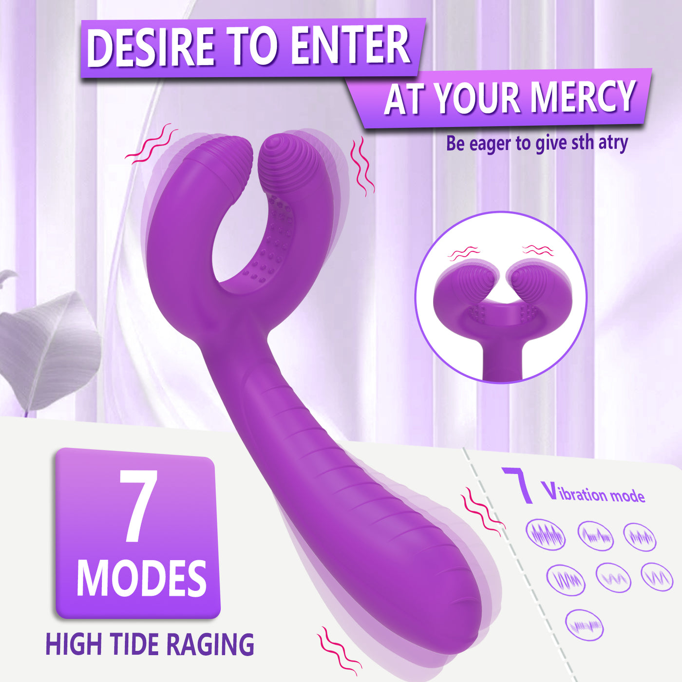 Dual Head Flexible Vibrator-Purple