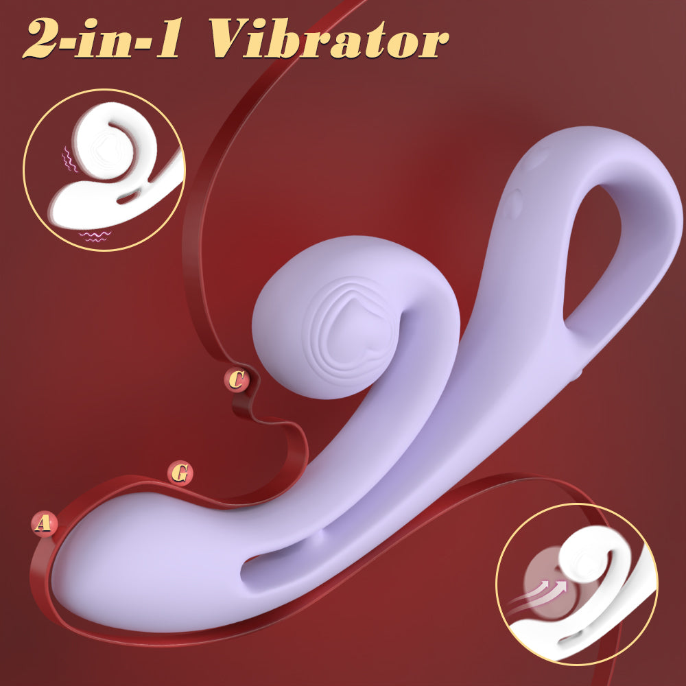 Heart Touch Rabbit Vibrator-Purple