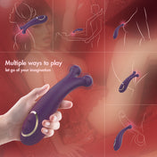 Dual Pulse Wand Massager-Purple